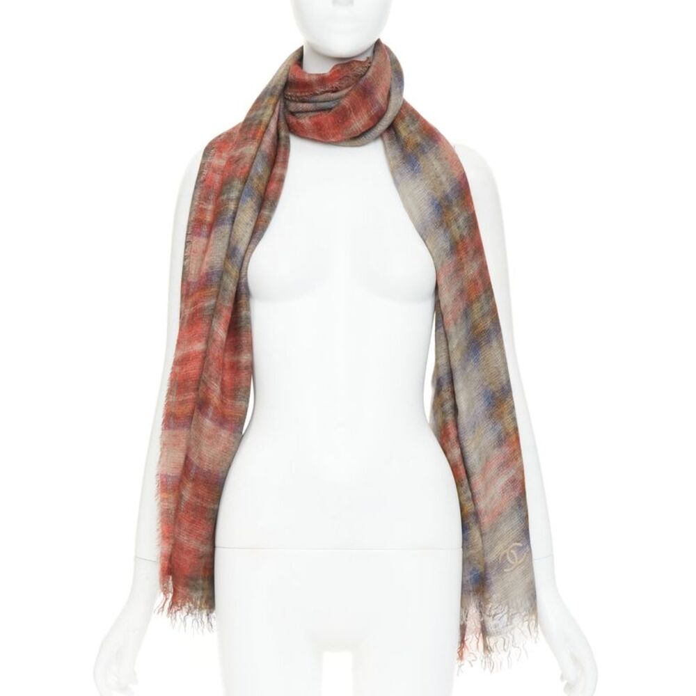 Chanel 2013 Tartan Mohair Scarf